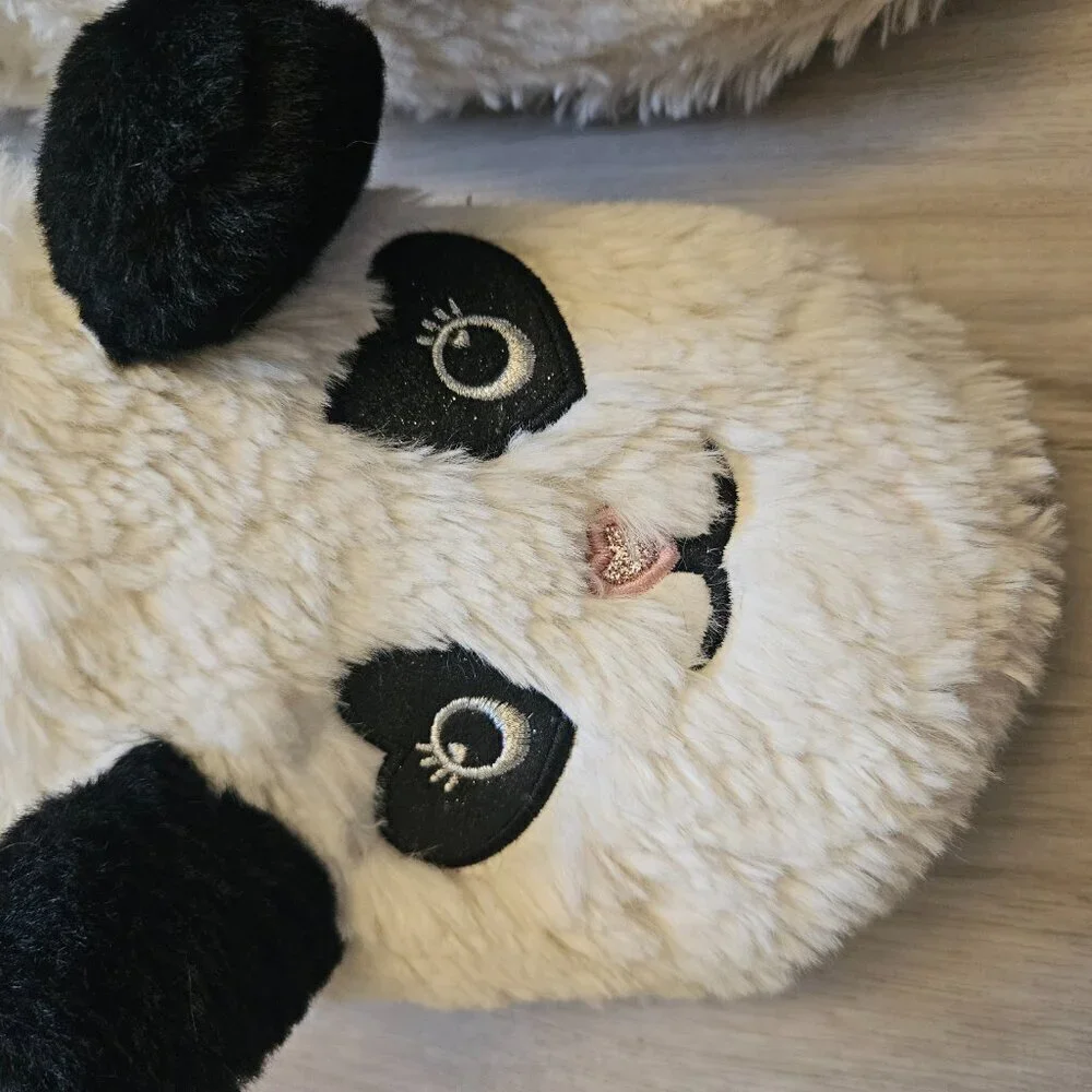 Children's Place Fuzzy Panda White Size 5-6 Slippers